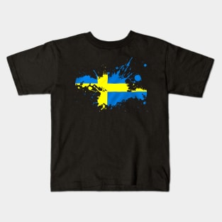 Sweden Flag Kids T-Shirt
